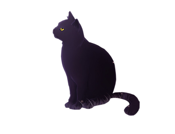 高清黑色猫咪PNG透明图片，动物元素设计素材，免费下载