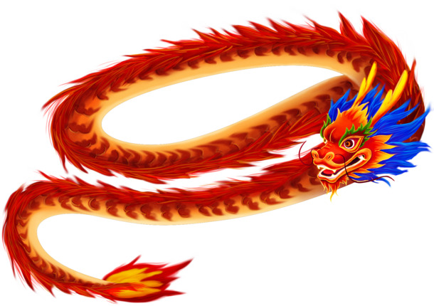 春节国风舞龙PNG透明图，节日氛围浓，元旦/春节/元宵PSD素材免费下载