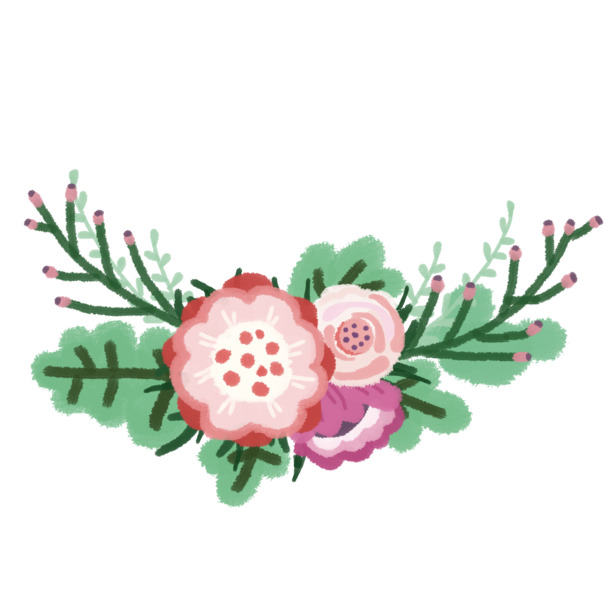 妇女节温馨手绘花朵PNG透明图片，清新设计素材免费下载