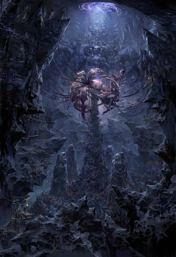 魔幻山谷原画下载，高清PNG透明背景，卡通手绘元素丰富
