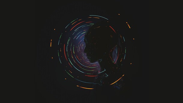 创意不规则图形人物头像PNG，高清透明背景，几何扁平渐变设计素材下载