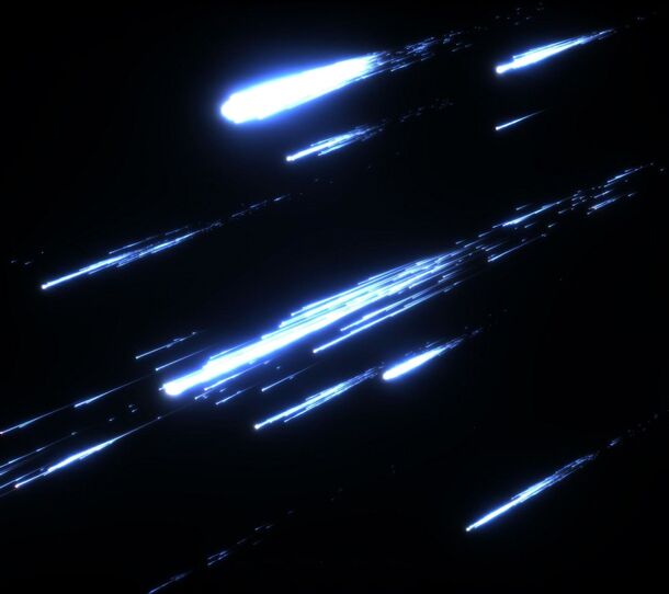 蓝色流星雨抽象梦幻海报背景，高清PNG透明图片素材下载