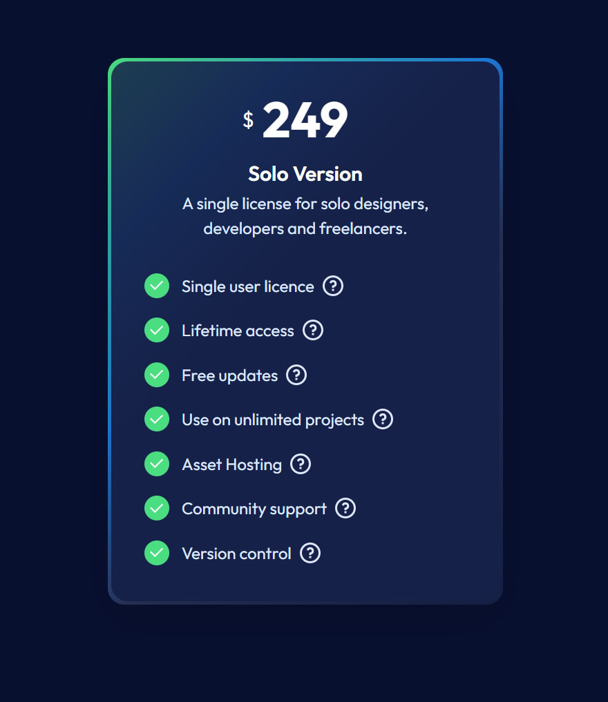 css卡片效果，html价格表模板