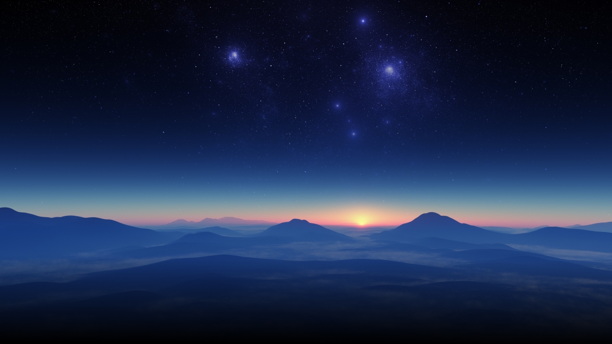星空山景，绝美夜景4K壁纸，高清3840x2160，一键下载！