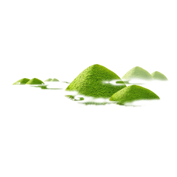 茶叶山高清PNG图片，动植物元素，透明背景，设计素材下载