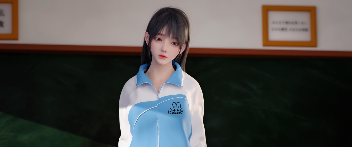 麻匪主题壁纸，清纯校服美女教室背景，高清4K带鱼屏动漫图片下载