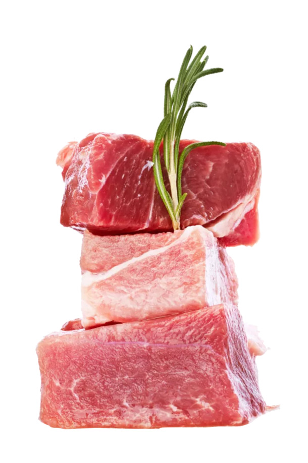 鲜肉堆叠美食PNG透明图免抠素材，高清下载