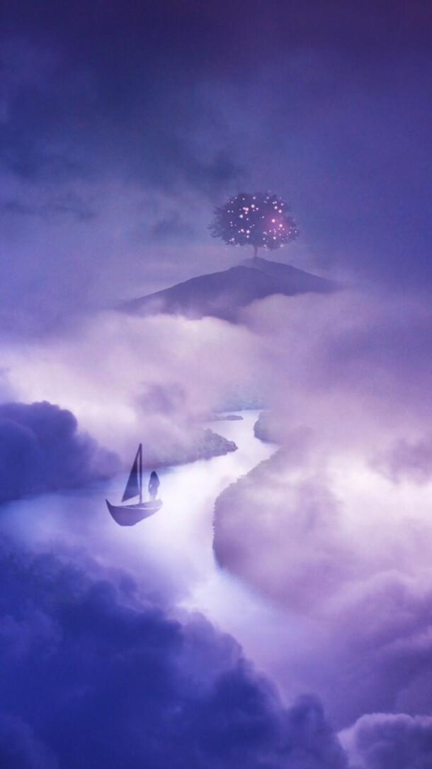 手绘紫色树干插画，高清PNG透明背景，H5设计素材免费下载