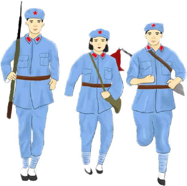 国庆节元素，红军战士PNG透明图片，高清下载，节日设计素材