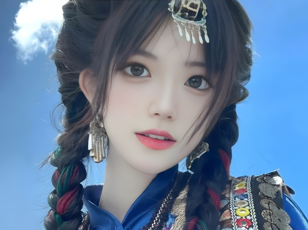 绝美少数民族佳人iPad高清壁纸，2732x2048超清画质，免费下载