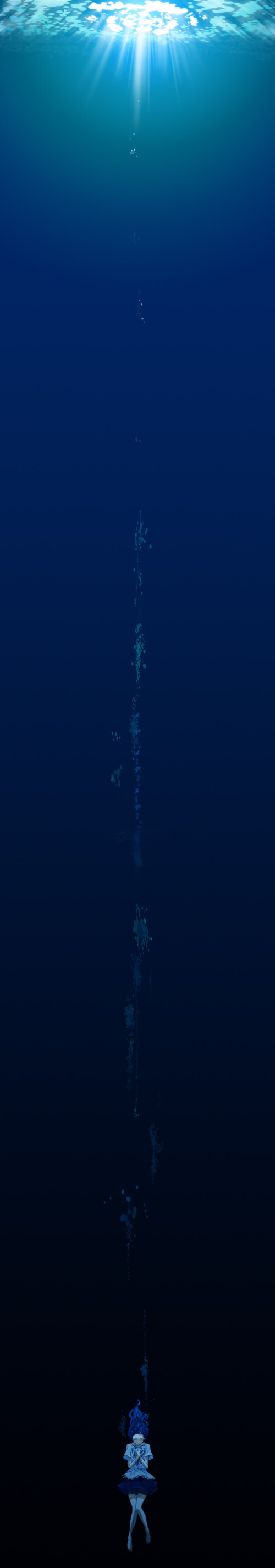 深海蓝光高清PNG背景，透明元素，照亮你的H5设计灵感