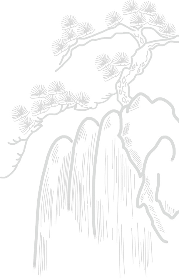 山水海报线稿PNG，高清透明漂浮元素，几何图形设计素材下载