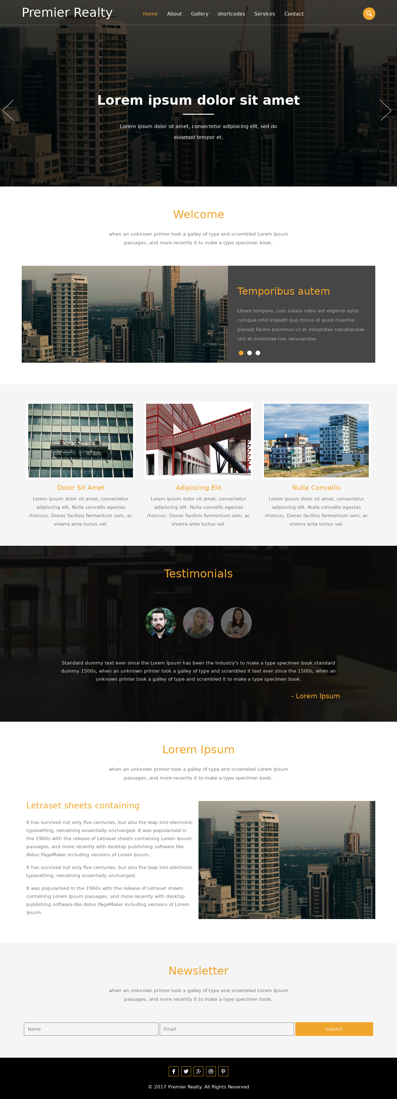 沉稳商务房地产网站设计模板html