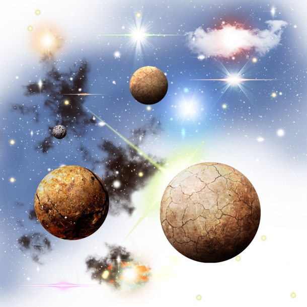 宇宙梦幻PNG透明背景，抽象元素PSD设计素材高清下载