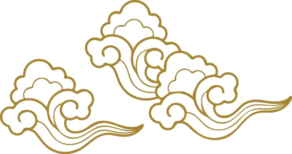 中国风祥云底纹PNG透明图片，高清装饰元素，设计素材免费下载