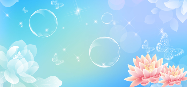 唯美鲜花背景PNG，高清透明，设计海报素材下载