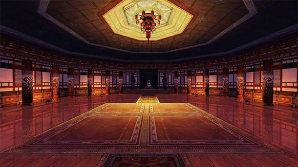 古风辉煌室内场景，高清PNG透明背景元素，梦幻抽象图片素材下载