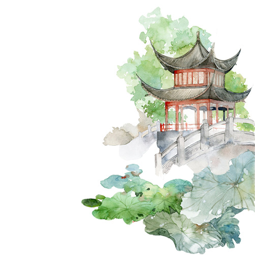 水墨画风景高清PNG素材，透明装饰元素，笔触墨迹，免费下载