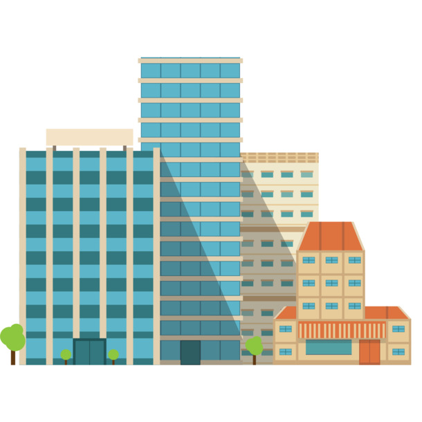 卡通建筑PNG透明图，手绘元素，高清素材下载