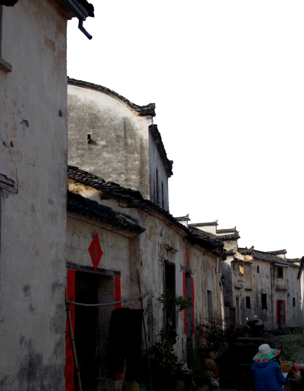 徽派建筑群PNG透明背景图片，高清摄影风景素材下载