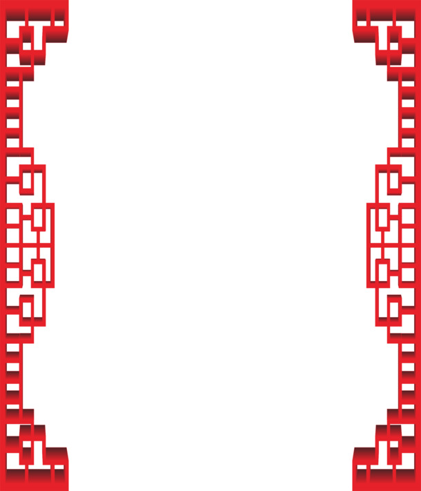 中国古典门框装饰PNG透明素材，高清边框图片设计元素，免费下载