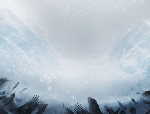 游戏场景下雪景高清PNG透明背景，梦幻抽象图片设计素材下载