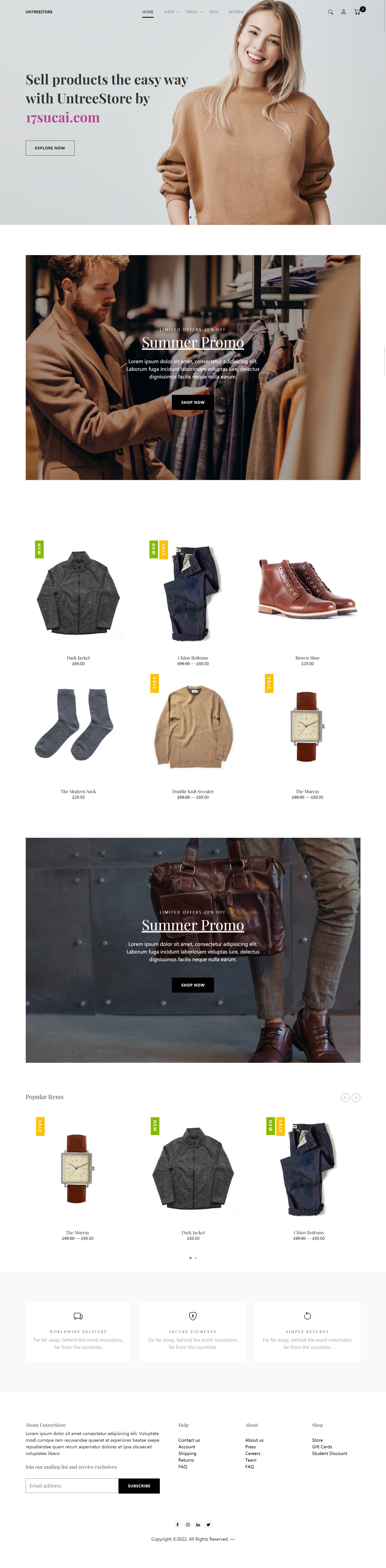 服饰商城网站源码，商城模板网站html5