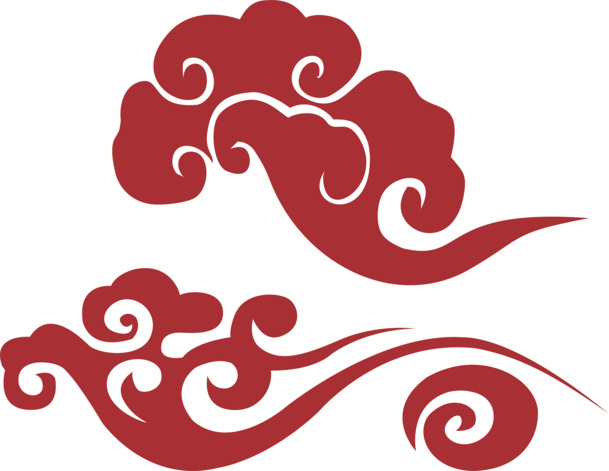 矢量祥云PNG透明图片，高清花纹装饰元素，CER格式设计素材免费下载