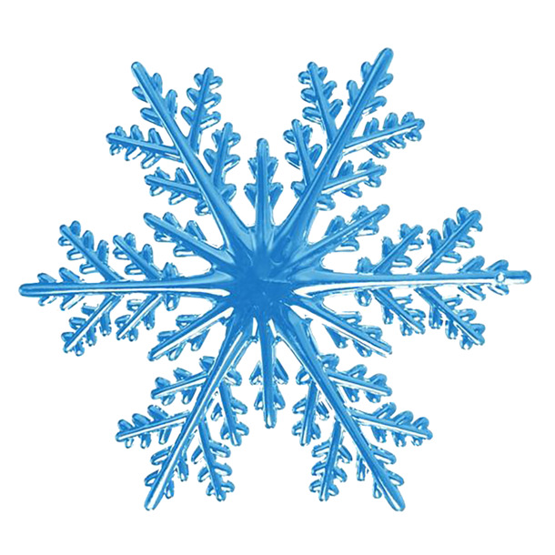 蓝色立体冰雪PNG透明图，高清圣诞节节日元素，设计素材下载