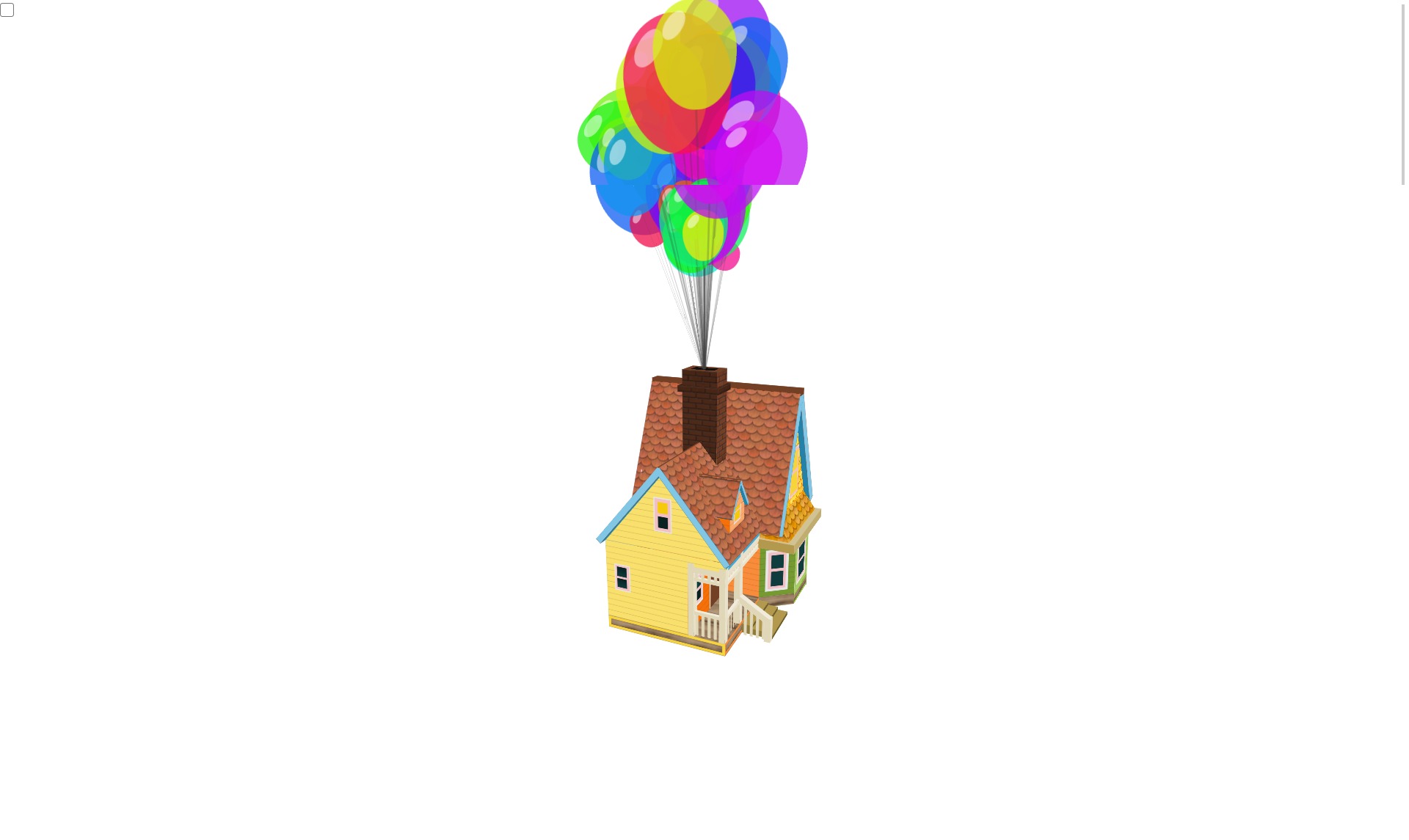 房子动画素材，气球房子的动画效果html