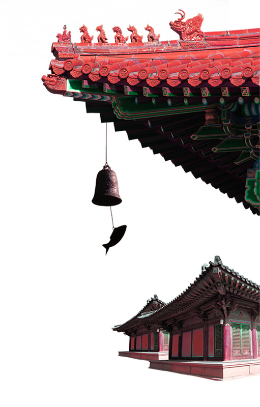 红色亭台PNG透明背景图片，高清风景摄影素材，设计必备下载