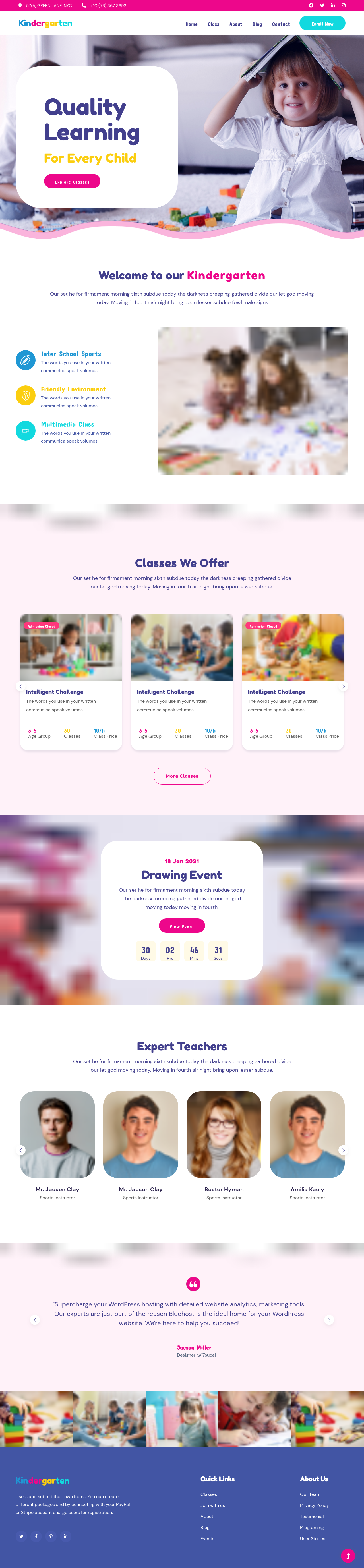 儿童教育网页设计，高质量的教育类网页设计html