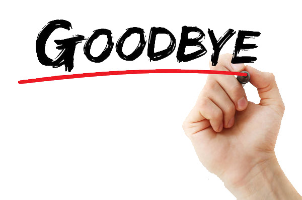 手写毛笔字Goodbye PNG透明图，免抠元素，高清下载