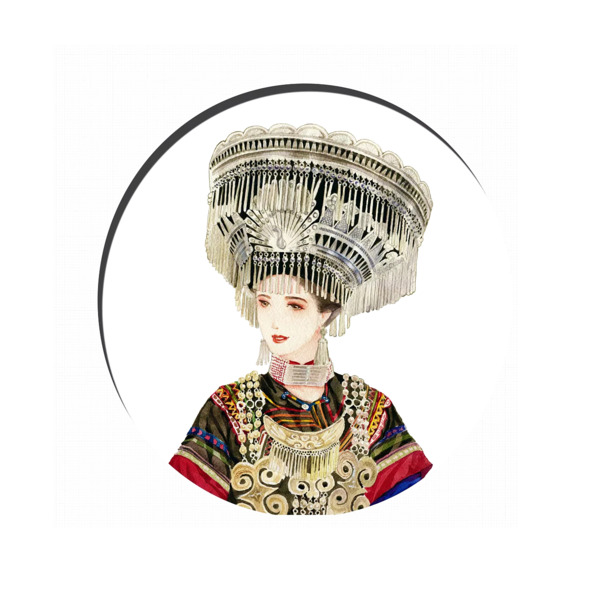 唯美手绘少数民族美女插画，高清PNG透明图片，卡通元素丰富，免抠设计素材下载