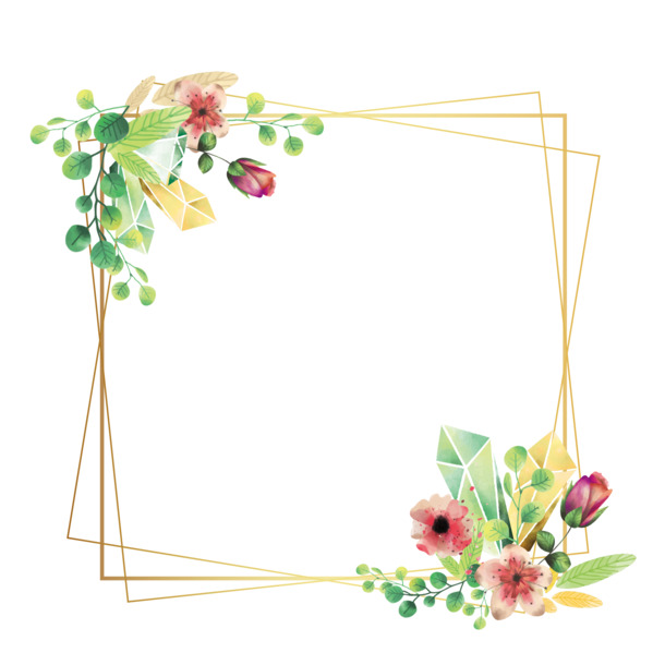 高清PNG鲜花框矢量图，透明装饰边框EPS素材免费下载