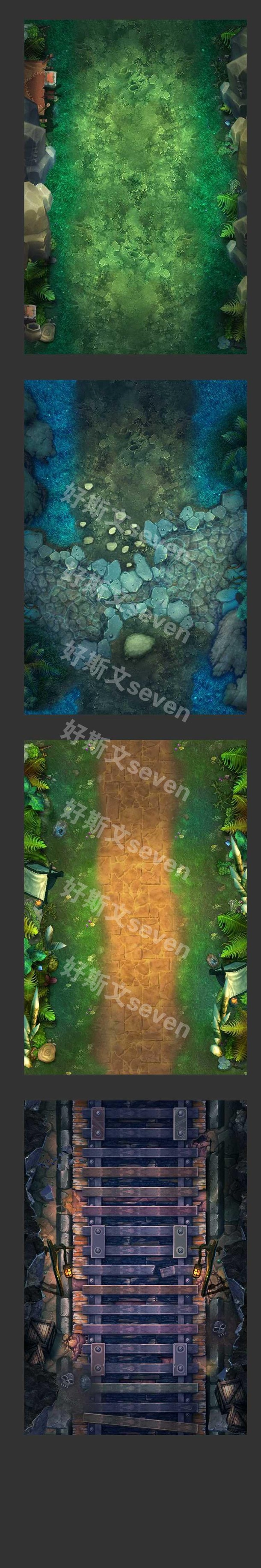 绿色草地游戏截图，高清PNG透明背景，H5设计素材免费下载