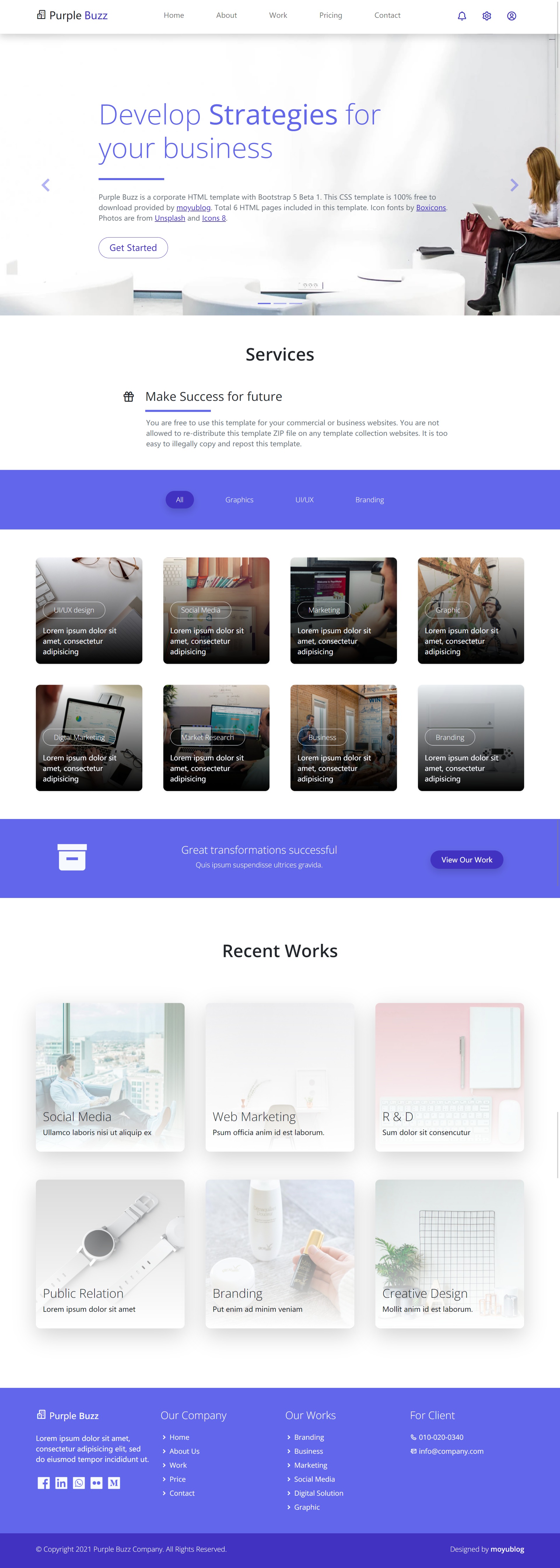 科技公司网站模板，简约bootstrap企业网站模板