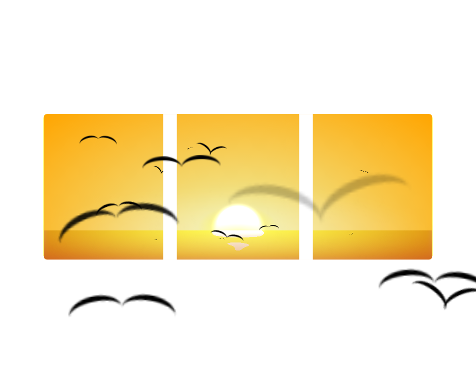 夕阳动画场景，美观的html5动画效果代码