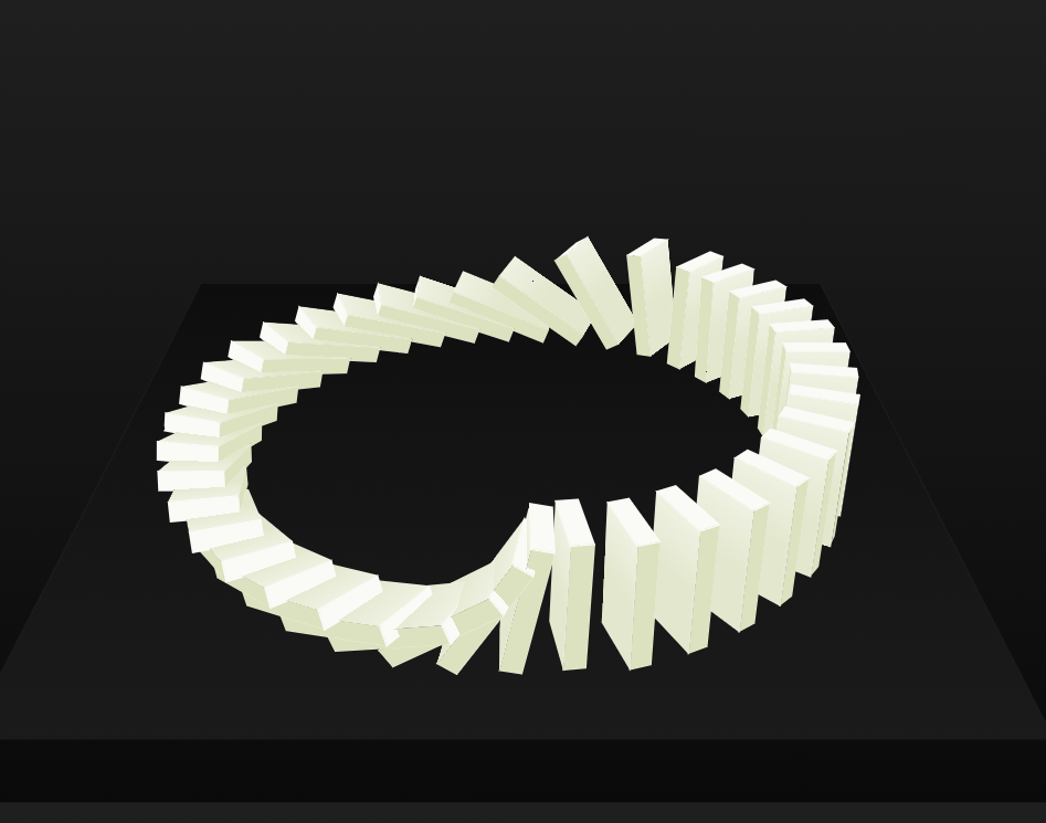 3d多米诺骨牌动画，简单的html5动画效果代码