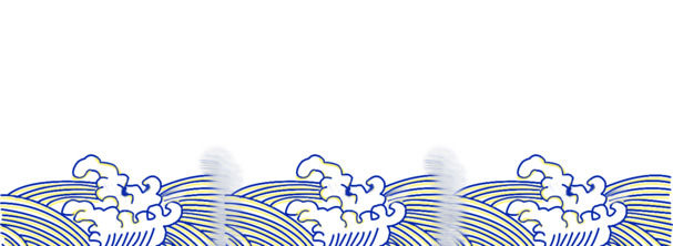 国潮海浪节日元素PNG/PSD设计素材，高清透明，元旦春节元宵适用