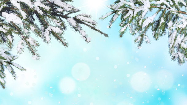 冬日雪景高清PNG背景，温情节日设计素材，免费下载