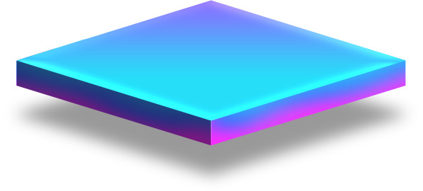 蓝色长方体PNG，高清透明漂浮几何图素材，免费下载