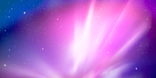 紫白极光绽放星空，高清PNG透明背景，创意海报设计素材下载