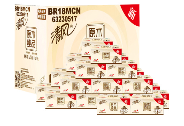 清风纸抽纸巾大礼包，高清PNG透明素材，PSD格式设计元素免费下载