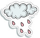 卡通云彩雨滴PNG透明图，高清漂浮元素，设计素材免费下载