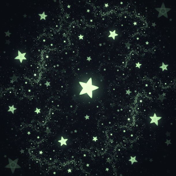 梦幻黑夜荧光星星卡通海报背景，高清PNG透明图片，抽象梦幻设计素材下载