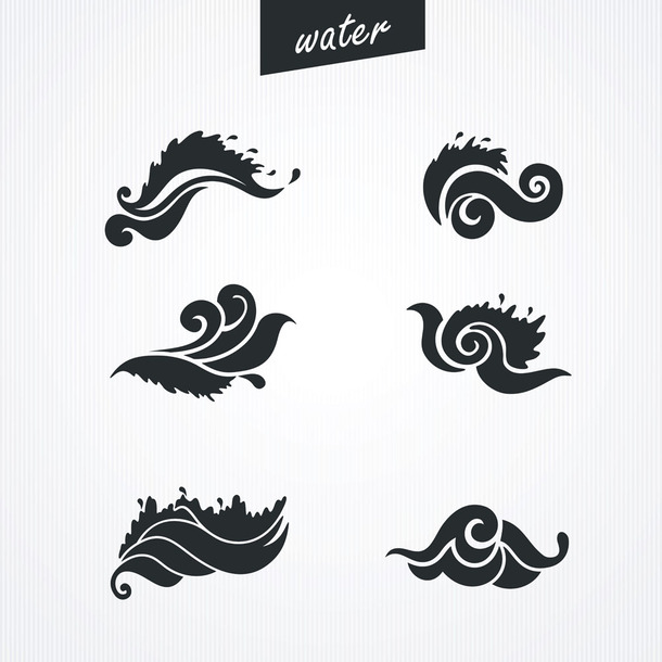 秀海标志设计，高清海浪浪花海湾LOGO图，PNG透明背景，丰富图片素材下载