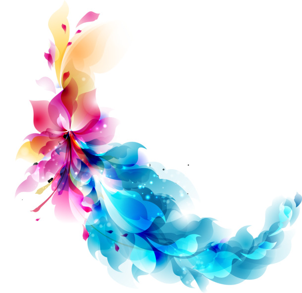 炫彩图案PNG素材，高清透明花瓣漂浮元素，设计素材免费下载
