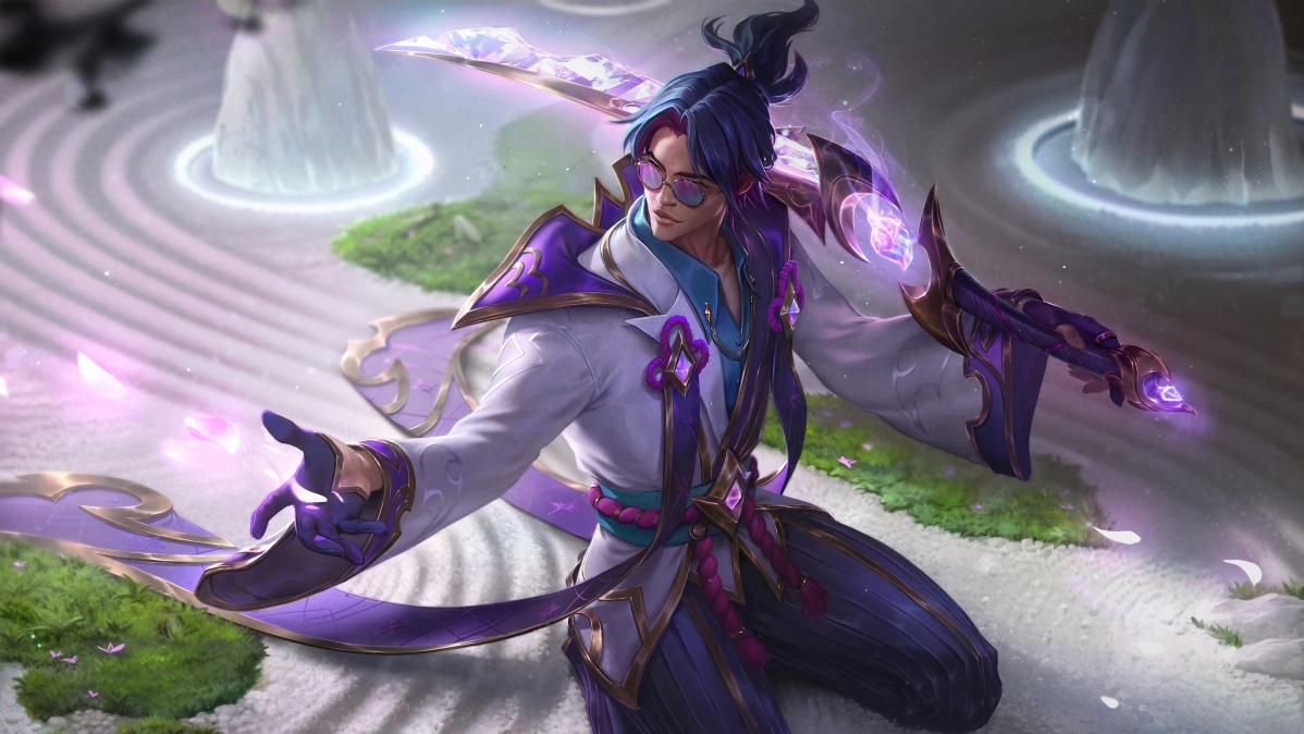 LOL英雄联盟，无极剑圣易大师灵魂莲华至臻版，超清8K游戏壁纸，7680x4320分辨率，免费下载！