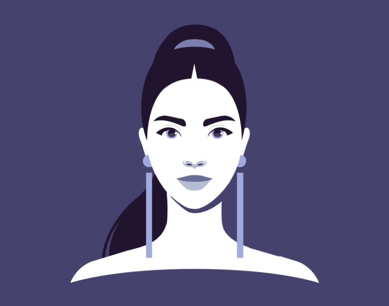 卡通美女耳环图片素材下载，简单的css图片代码